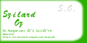 szilard oz business card